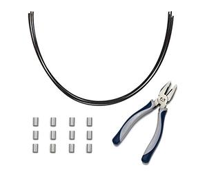 TetherTies Cable Organization, DIY Tether Kit - Customizable Cable Tethers for Computers, Adapters & Dongles - Easy Self Installation Tether Cables with Free Crimping Tool (Black 10 Pk, 12 inch)