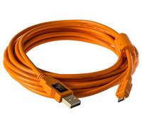 TetherTools CU5430ORG TetherPro USB 2.0 Male A to Micro B 5 Pin 15' (4.6m) Cable