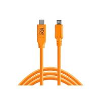 TetherTools CUC2515-ORG TetherPro USB-C to 2.0 Micro-B 5-Pin, 15' (4.6m) Orange