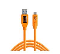 TetherTools CUC3215-ORG TetherPro USB 3.0 to USB-C, 15' (4.6m) Orange Cable
