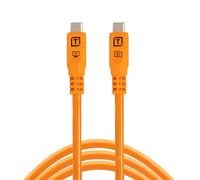 TetherTools TetherPro Optima 10G USB-C to USB-C Straight to Straight 10ft (3m) - High-Visibility Ora