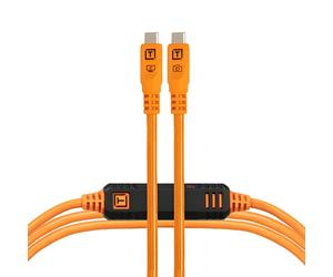 TetherTools TetherPro Optima 10G USB-C to USB-C Straight to Straight 15ft (4.6m) - High-Visibility O