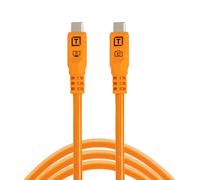 TetherTools TetherPro Optima 10G USB-C to USB-C Straight to Straight 6ft (1.8m) - High-Visibility Or