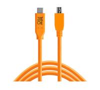 TetherTools TetherPro USB-C to 2.0 Mini-B 8-Pin 15ft (4.6m) Orange