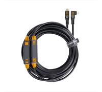TetherTools TetherPro USB-C to USB-C Straight to Right 31ft (9.4m) - Non-Reflective Black