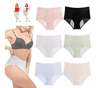 TETHY Everdries Leakproof Underwear for Women,High Waist Cotton Breathable Leak Proof Period Protective Panties,Leakproof Underwear for Women Incontinence (6pcs style,2XL)