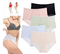 TETHY Everdries Leakproof Underwear for Women,High Waist Cotton Breathable Leak Proof Period Protective Panties,Leakproof Underwear for Women Incontinence (5pcs style,4XL)