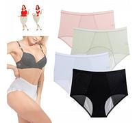 Everdries Leakproof Underwear for Women,High Waist Cotton Breathable Leak Proof Period Protective Panties,Leakproof Underwear for Women Incontinence (4pcs Style,3XL)