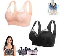 TETHY PrettyHealth Lymphvity Detoxification and Shaping & Powerful Lifting Bra, Tourmaline Detox Push Up Bra for Women (2*A,3XL)