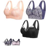 TETHY PrettyHealth Lymphvity Detoxification and Shaping & Powerful Lifting Bra, Tourmaline Detox Push Up Bra for Women (3H,3XL)