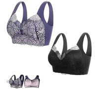 TETHY PrettyHealth Lymphvity Detoxification and Shaping & Powerful Lifting Bra, Tourmaline Detox Push Up Bra for Women (2*D,XL)