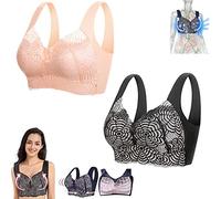 TETHY PrettyHealth Lymphvity Detoxification and Shaping & Powerful Lifting Bra, Tourmaline Detox Push Up Bra for Women (2*B,3XL)