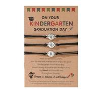TETING GINING 2025 Handmade Braid Graduation Card Bracelets Set for Women Jewelry, One Size, Leather, no gemstone
