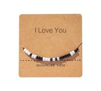 TETING GINING BFF I Love You I CAN Morse Code Card Bracelet for Women Jewelry, One Size, Plastic, no gemstone