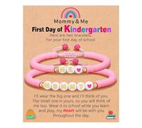 TETING GINING Colorful Back to School Me Mommy Clay Beaded Love Bracelets for Women Jewelry, One Size, clay, no gemstone