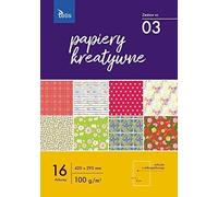 Tetis A3 Design Paper Motif Pad Paper with Pattern Decorative Paper Design Paper Craft Paper for Crafts Decoupage Scrapbook DIY