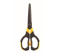 Tetis Yellow-Black Office Scissors 6 ¾ Inch (17 cm) Paper Scissors Craft Scissors Made of Stainless Steel Non-Stick Coating with Soft Grip All-Purpose Scissors for Right and Left Handed Users