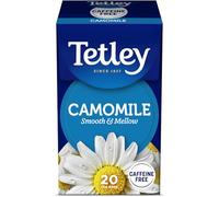 Tetley Camomile Herbal Tea, 20 Tea Bags | Herbal Tea, Chamomile, Caffeine-Free, Britain's Tea, 185+ Years of Tea Heritage, Rainforest Alliance Certified, 20 Bag Box
