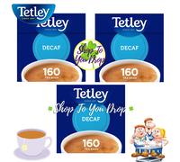 TETLEY DECAF 3 x 160 TEABAGS 480 No Caffeine✨SPECIAL OFFER✨ONLY £24.45✨CHEAPEST☕