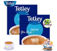 TETLEY DECAF TEA BAGS 2 x 160 - 320 Teabags 500g Cup No Caffeine Decaffeinated☕