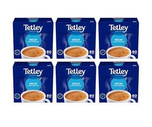 Tetley Decaf Teabags 250 g (Pack of 6, Total 480 Tea Bags)