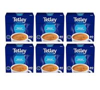 Tetley Decaf Original Teabags 250 g (Pack of 6, Total 480 Teabags), Decaffeinated to 0.2%