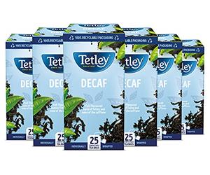 Tetley Everyday Original Decaf Black Tea Bags - Smooth Decaf Blend - Great for All Day Enjoyment - Rainforest Alliance Certified - Full-Flavoured and Refreshing - 150 Enveloped Teabags (6x25 Pack)