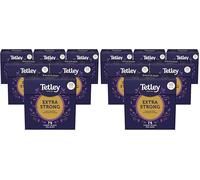 Tetley Extra Strong Tea, 6 x 75 Tea Bags - Rainforest Alliance Certified Classic Black Teabags - Bold, Rich Taste for a Full Flavoured British Brew at Breakfast or Anytime (Pack of 2)