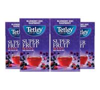 Tetley Fruit Tea Boost - 4 Pack x 20 Tea Bags Blueberry/Raspberry
