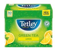 Tetley Green Tea Lemon, 1 Box of 50 Teabags