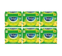 Tetley Green Tea & Lemon Tea, Pack of 6, 300 Teabags Total