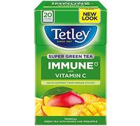 Tetley Immune Vitamin C Super Fruit & Green Tea, 3 x 20 bags (Mango & Pineaple Green Tea)