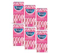 Tetley Infusion Raspberry & Pomegranate Fruity Naturally Caffeine Free - 6 x 25 Tea Bags (262.2 Grams)