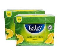 2 x 50 TETLEY GREEN TEA LEMON 100 Tea Bags Box Cup Teabags Antioxidant Relax ☕
