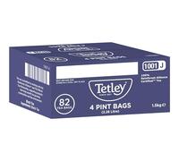 Tetley Original Black Tea 4 Pint Giant Teabags, 82 Tea Bags | Each Bag Brews 4 Pints, Britain's Tea, 185+ Years of Tea Heritage, Rainforest Alliance Certified, 82 Bag Bulk Catering Pack