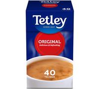 Tetley Original Black Tea Bags - Full Flavoured British Brew - Perfect for Breakfast or Anytime - Rainforest Alliance Certified - 40 Teabags (1 Pack)