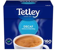 Tetley Original Decaf Tea, Decaffeinated Black Teabags 1 Box of 160, single pack