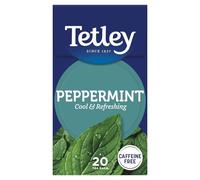 Tetley Peppermint Herbal Tea, 20 Tea Bags | Refreshing Mint Tea, Caffeine-Free, Britain's Tea, 185+ Years of Tea Heritage, Rainforest Alliance Certified, 20 Bag Box