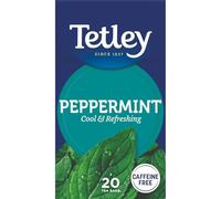 Tetley Peppermint Herbal Tea, 4 x 20 Tea Bags | Refreshing Mint Tea, Caffeine-Free, Britain's Tea, 185+ Years of Tea Heritage, Rainforest Alliance Certified, Multipack