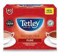 Tetley Pure Rooibos Tea, 40 Tea Bags | Redbush Tea, Caffeine-Free, Britain's Tea, 185+ Years of Tea Heritage, Rainforest Alliance Certified, 40 Bag Box