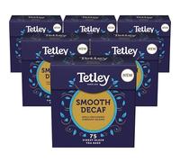 Tetley Smooth Decaf Tea, 6 x 75 Tea Bags | Decaffeinated, Black Tea, Britain's Tea, 185+ Years of Tea Heritage, Rainforest Alliance Certified, Multipack