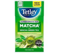 Tetley Super Green Matcha Tea Bags - Premium Sencha Green Tea Infused with Real Matcha - Rainforest Alliance Certified - Antioxidant-Rich & Naturally Energising - 80 Teabags (4x20 Pack)