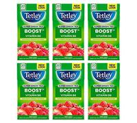 Tetley Super Green Tea Berry Burst Tea Bags, Pack of 6, 20-Count