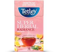 Tetley Super Herbal Radiance Honeybush and Orange Tea Bags, Pack of 18