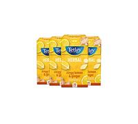 Tetley Zingy Lemon & Ginger Herbal Tea - Naturally Caffeine-Free - 80 Teabags (4x20)