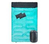 TETON Sports Cascade Double Sleeping Bag; Lightweight, Warm and Comfortable for Family Camping, Teal, 87" x 60"