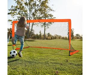 Tetoron Mesh Outdoor Folding Football Goal Orange