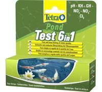 Tetra 6-in-1 Pond Test Strips - 25 Tests - pH, KH, GH, NO2, NO3, NH3/NH4 - Model 388207