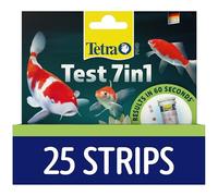 Tetra 7in1 Pond Water Testing Kit 25 strips - Measures pH, KH, Nitrite and Chlorine - Maintain Excellent Water Quality