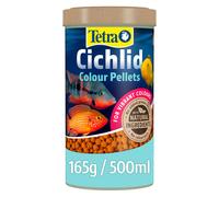 Tetra Cichlid Colour Pellets, Complete Fish Food for All Cichlids for Extra Colo